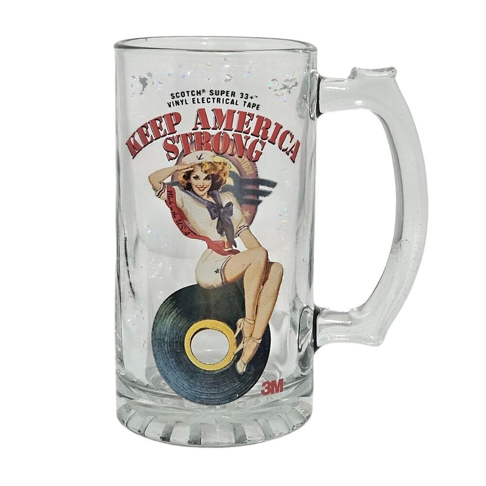 Keep America Strong Scotch Vinyl Electrical Tape Beer Mug